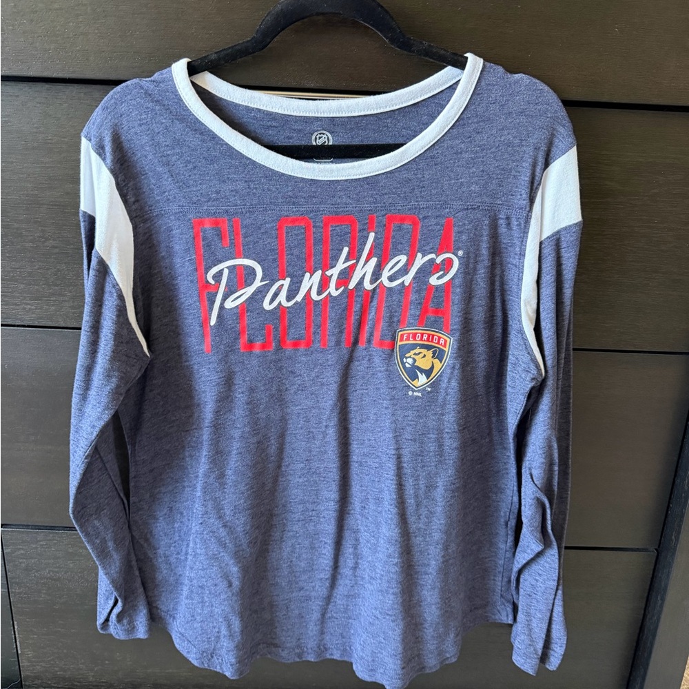 Fanatics Florida Panthers Women's Long Sleeve Tee - Blue and White